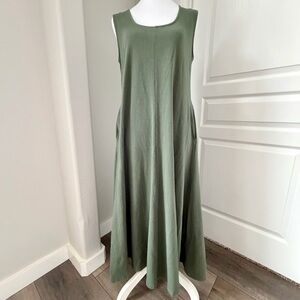 Mien Made in California Organic Cotton Dress Sleeveless Cottagecore Lagenlook